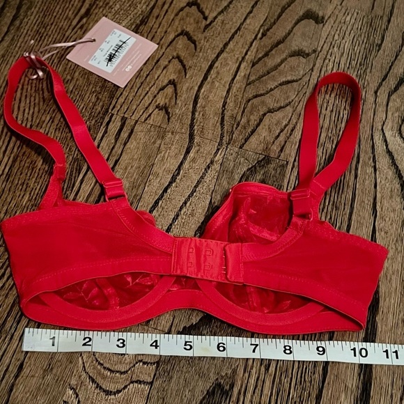 NEW Panache | Ruby Red Lace Bra Tango Balconnet Sz 30D - Picture 4 of 5